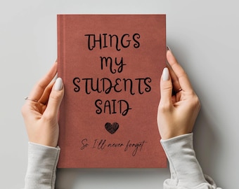 Personalized Teacher Journal, Thank You Gift for Teacher, End of Year Teacher Appreciation, Keepsake Journal,  Memory Book, Teacher Gift