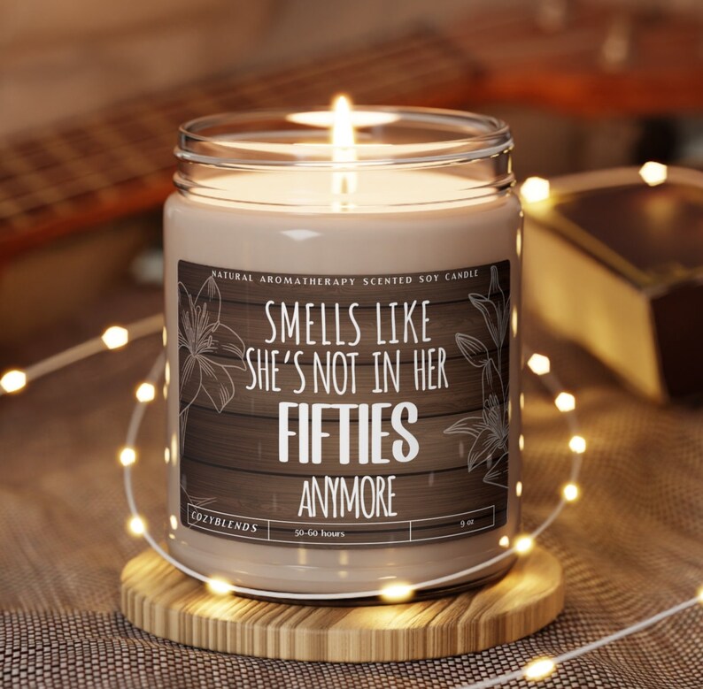 60th Birthday Gift Funny Candle Sixtieth Birthday Gift for Her Sixties Era Sixty Years Old Turning 60 image 1
