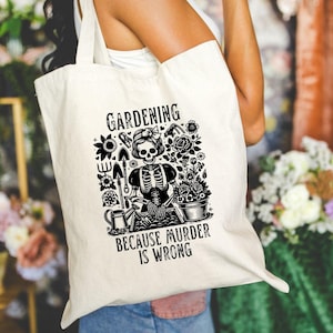 Gift for Gardener, Custom Botanical Bag, Gardener Canvas Tote bag, Personalized Plant Lover Gift, Gardener Gift Garden Lover Gift Farmer Bag