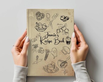 Personalized Cooking Journal, Recipe Book, Custom Cookbook, Personalized Name Recipe Book Family Cook Book, Family Chef, Cooking Journal