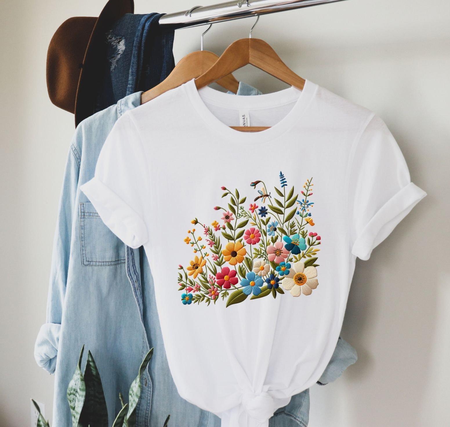 Garden Muse Embroidered Graphic Top main image 1