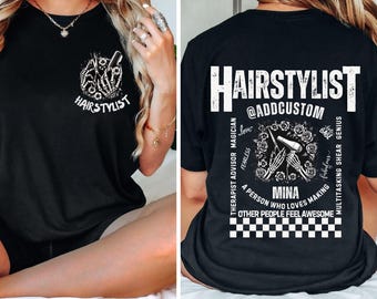 Custom Hairstylist Shirt, Hair Stylist t-shirt, Hairdresser Shirt, Hairstylist Gift, Personalized Cosmetologist Shirt, Hairdresser Gift