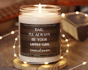 Fathers Day Gift  Candle Gag Gifts for Dad, Funny Candle for Dad,  Gift from Daughter, Bonus Dad Gift Gifts from Daughter to Dad