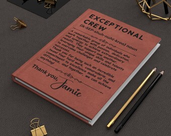 Personalized Employee Appreciation Journal  Corporate Gift Team Appreciation Gift Appreciation Week Gift Employee Thank You Gift