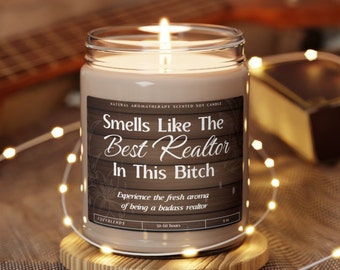 Gift for Realtor, Real Estate Agent Gift, Realtor gift, Closing Gift, Candle Gift, Realtor Gift, Gift for Realtor, Salesperson Gift