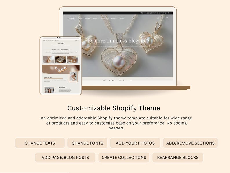 Jewelry Shopify Theme 2.0, Jewelry theme, luxury shopify template, shopify, elegant shopify theme, clean shopify theme, luxury web design, clean shopify design