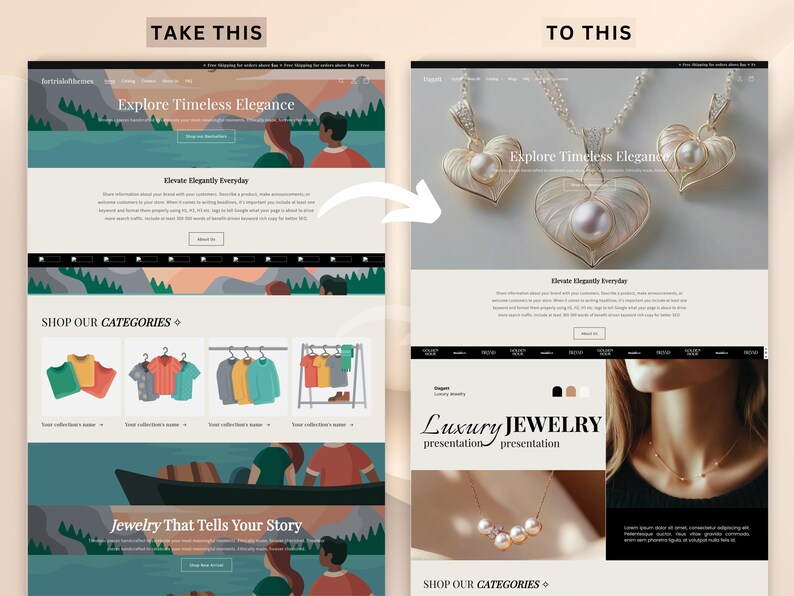 Jewelry Shopify Theme 2.0, Jewelry theme, luxury shopify template, shopify, elegant shopify theme, clean shopify theme, luxury web design, clean shopify design