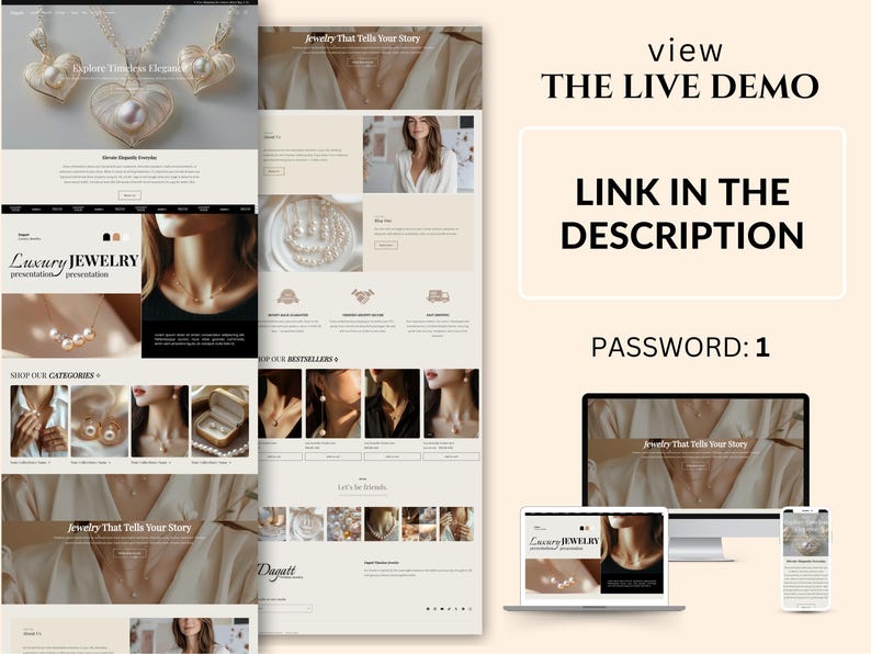 Jewelry Shopify Theme 2.0, Jewelry theme, luxury shopify template, shopify, elegant shopify theme, clean shopify theme, luxury web design, clean shopify design