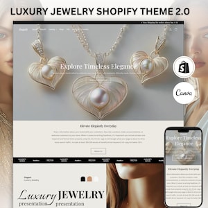 Luxe sieraden Shopify Theme 2.0: elegant, schoon webdesign afbeelding 1