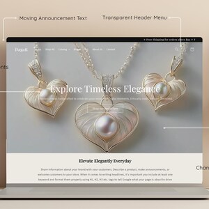 Jewelry Shopify Theme 2.0, Jewelry theme, luxury shopify template, shopify, elegant shopify theme, clean shopify theme, luxury web design, clean shopify design