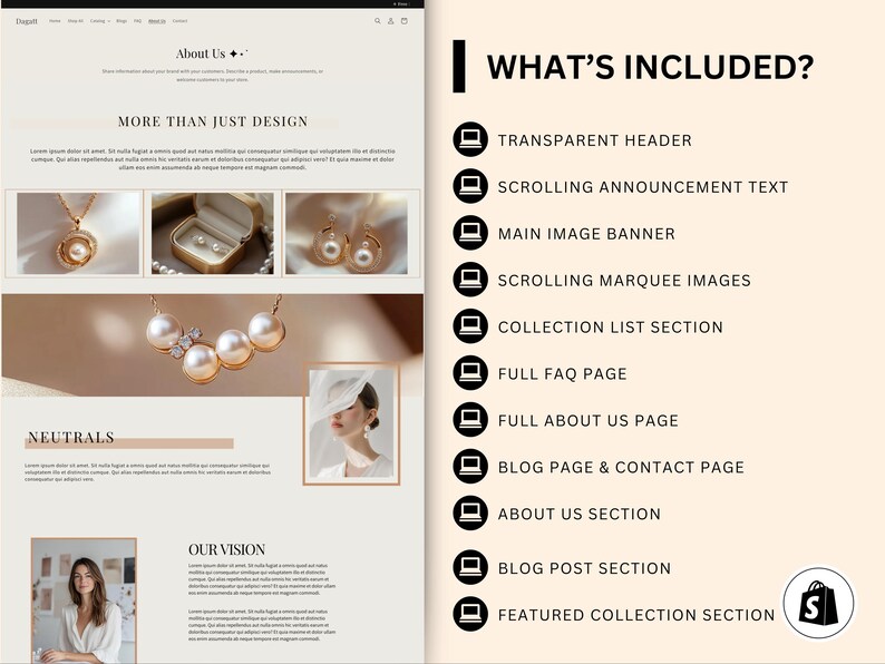 Jewelry Shopify Theme 2.0, Jewelry theme, luxury shopify template, shopify, elegant shopify theme, clean shopify theme, luxury web design, clean shopify design