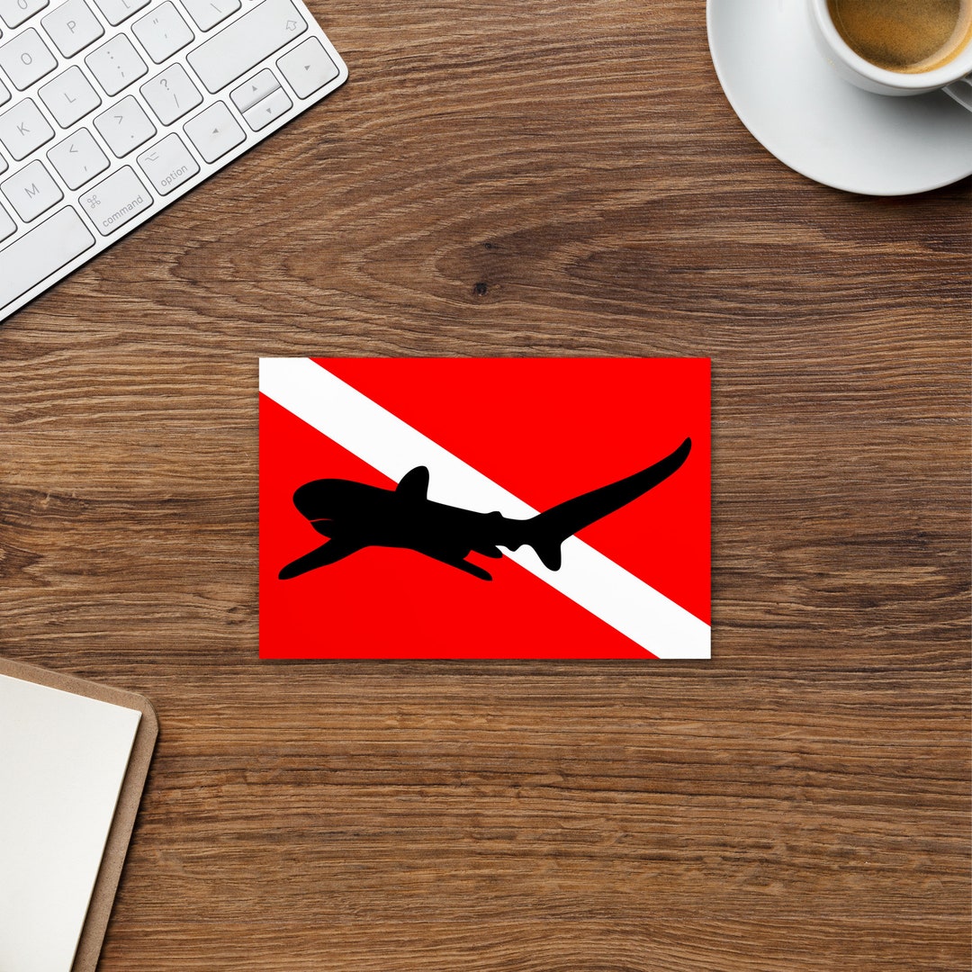 Postcard Scuba Diver Down Flag Treshershark 2 4 6 101 152 Mm - Etsy