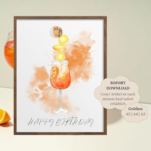 Geldgeschenk Geburtstag Aperol Spritz | Holy Aperoli Geschenk | Aperol Glas | Geburtstagsgeschenk Freundin Frau | Last-Minute Geschenk