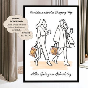 Geldgeschenk Geburtstag Shopping Queen | Kreatives Geschenk Mutter Tochter | Geburtstagsgeschenk beste Freundin | Geschenkidee für Frauen