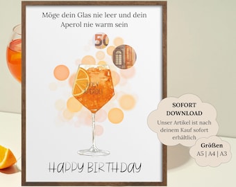 Aperol Spritz Birthday Gift | Holy Aperol Gift | Aperol Glass Cocktail | Birthday Gift for Girlfriend | Last-Minute Gift