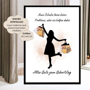 Birthday gift for best friend | Cash gift for birthday woman | Creative gift shopping queen | Gift idea for mother and daughter