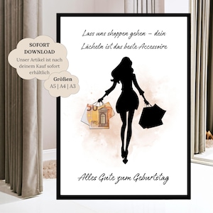 Birthday gift for best friend | Creative gift for shopping queen | Cash gift for birthday woman | Gift idea for mother daughter money