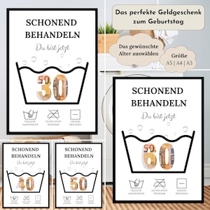 Cash gift for a birthday | Gentle handling for a 60th birthday | Creative cash gift | Birthday present | Gift idea for packaging money