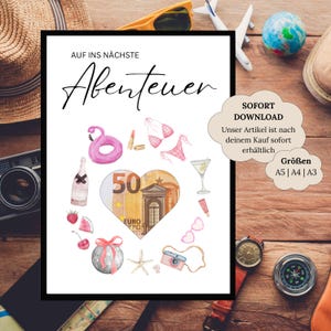 Birthday travel fund gift | Holiday fund money | Travel adventure gift | Birthday holiday gift | Travel voucher DYI