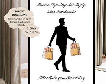 Money gift for a man's birthday | Birthday gift for best friend | Creative gift shopping for men | Gift idea for father and son