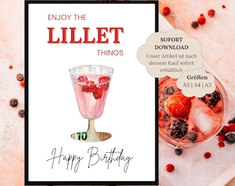 Wildberry Lillet Geschenk | Geldgeschenk Geburtstag | Last-Minute Geschenke | Lillet Glas | Geburtstagsgeschenk beste Freundin Frau