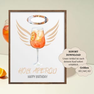 Geldgeschenk Geburtstag Aperol Spritz | Holy Aperoli Geschenk | Aperol Glas | Geburtstagsgeschenk Freundin Frau | Last-Minute Geschenk