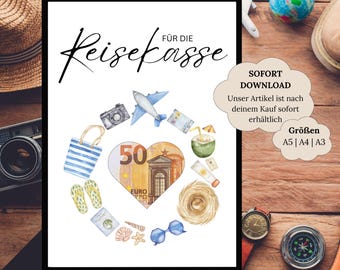 Travel fund gift for a birthday | Holiday fund | Adventure travel gift | DIY holiday birthday present | Travel voucher