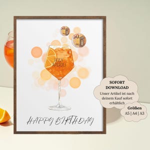 Geldgeschenk Geburtstag Aperol Spritz | Holy Aperoli Geschenk | Aperol Glas | Geburtstagsgeschenk Freundin Frau | Last-Minute Geschenk