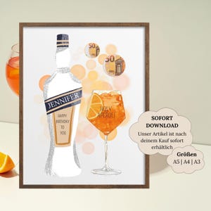 Geldgeschenk Geburtstag Aperol Spritz | Holy Aperoli Geschenk | Aperol Glas Flasche | Geburtstagsgeschenk Freundin | Last-Minute Geschenk