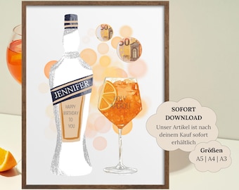 Aperol Spritz Birthday Gift | Holy Aperol Gift | Aperol Glass Bottle | Birthday Gift for Girlfriend | Last-Minute Gift