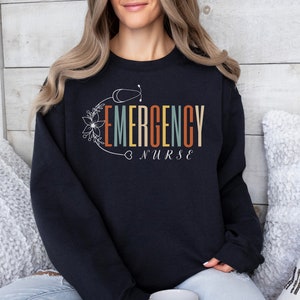 ER Nurse Sweatshirt - Comfort Colors RN Sweatshirt, Nursing Gift for Women, RN Graduation Gift, Nurse Apparel