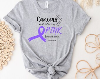 T-shirt contre le cancer, sensibilisation au cancer du pancréas, t-shirt guerrier du cancer, chemise de survivant du cancer, soutien au cancer, chemise de sensibilisation au cancer