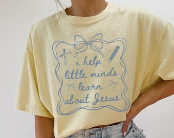 Comfort Colors inspirational christian teacher shirt, Teacher appreciation gift, Bible school t-shirt, Gift ideas for christian teacher