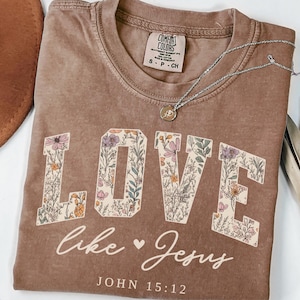 Bible verse Comfort Colors shirt, Cute Christian shirt for women