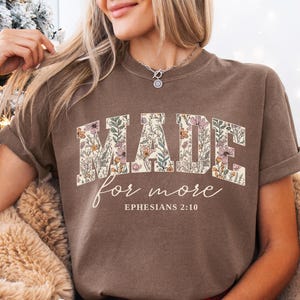 Bible verse Comfort Colors shirt, Cute Christian shirt for women