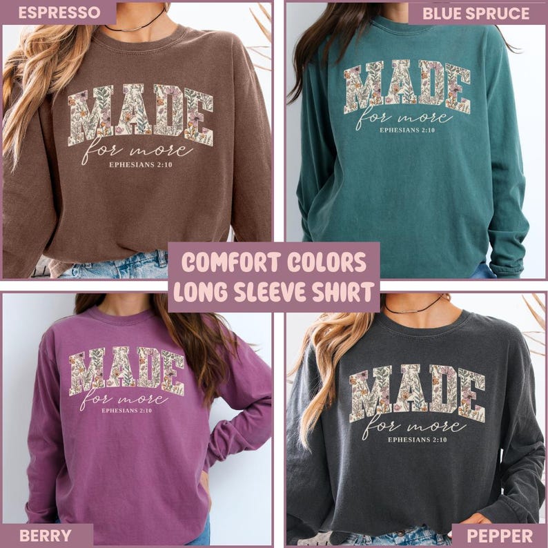 Camisa con versículo bíblico y colores reconfortantes, linda camisa cristiana para mujer imagen 3