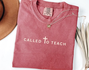 Comfort Colors minimalist christian teacher shirt, Teacher appreciation gift, Bible school t-shirt, Gift ideas for christian teacher