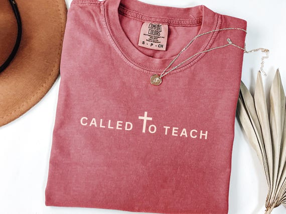 Comfort Colors minimalist christian teacher shirt, Teacher appreciation gift, Bible school t-shirt, Gift ideas for christian teacher