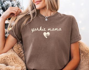 Comfort Colors yorkie mama dog lover shirt