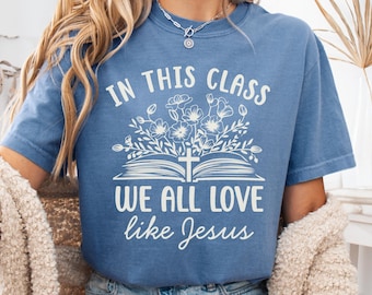 Comfort Colors inspirational christian teacher shirt, Teacher appreciation gift, Bible school t-shirt, Gift ideas for christian teacher