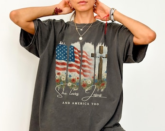 Christian 4th of july Comfort Colors America shirt, Patriotic Christian shirt for women, Religious gift for friend