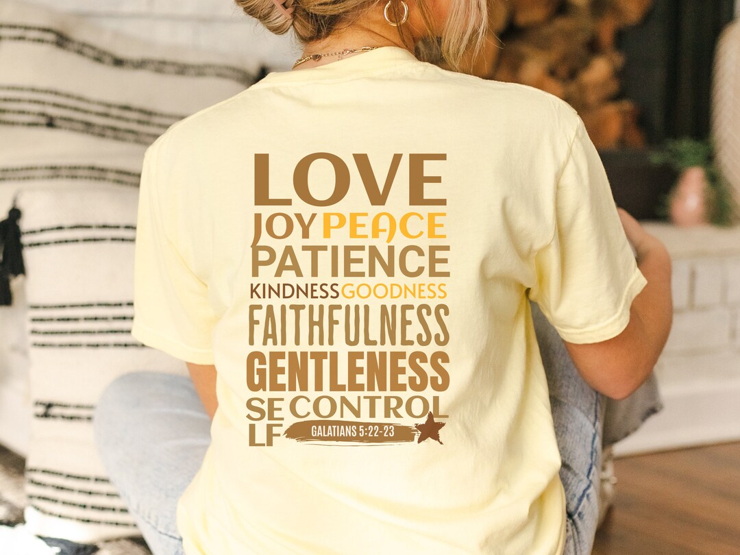 Inspirational Fruits of the Spirit Christian Comfort Colors Shirt ...
