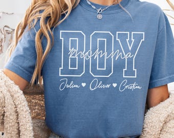 Custom boy mama Comfort Colors shirt, Gift for mom of boys