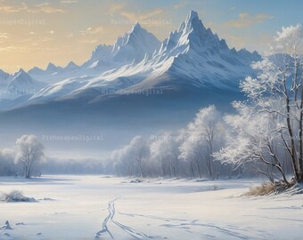 Richscapes Winter Landscape Digital Print  #12 (83.2in x 35.5in - 6240 x 2656 pixels  Ratio: 21x9)