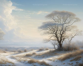 Richscapes Winter Landscape Digital Print  #09 (72.0in x 41.0in - 5376 x 3072 pixels  Ratio: 16x9)