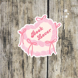 Sticker amateur de livres, sticker coquette découpé, sticker holographique, sticker livresques pour Kindle, cadeau pour journal indésirable, lecteur d'humeur, sticker pour gâteau