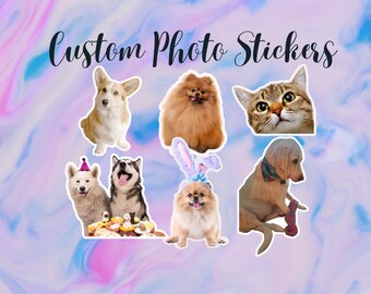 Custom Photo Sticker, Dog Sticker, Cat Sticker, Personalized Sticker Gift, Face Stickers, Kid Stickers, Funny Stickers, Waterproof Stickers