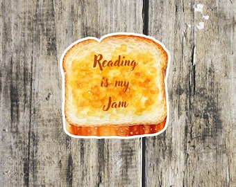 Reading Is My Jam, Book Lover Decal, Bookish Sticker, Mood Reader