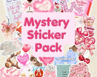 Cute Kindle Sticker Pack, Mystery Bookish Stickers, Waterproof Vinyl Decals For Laptop