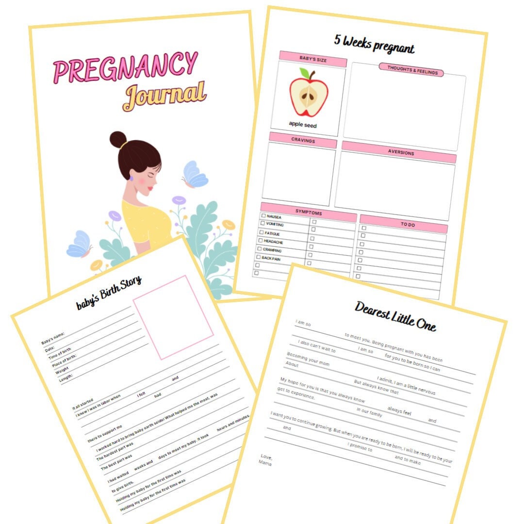 Blossoming Moments: A Printable Pregnancy Journal - Etsy